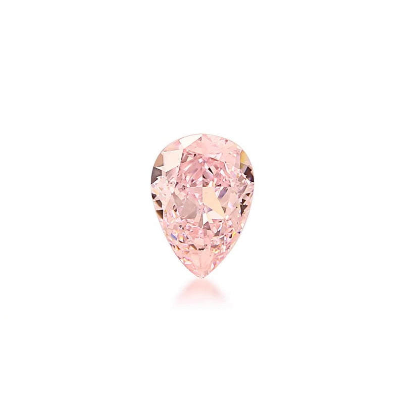 Cherry Blossom Pink Cultivated Diamond IGI Water Drop1/2/3/5ct Pear Shape18K Lab-Grown Loose Gemstone Colorful
