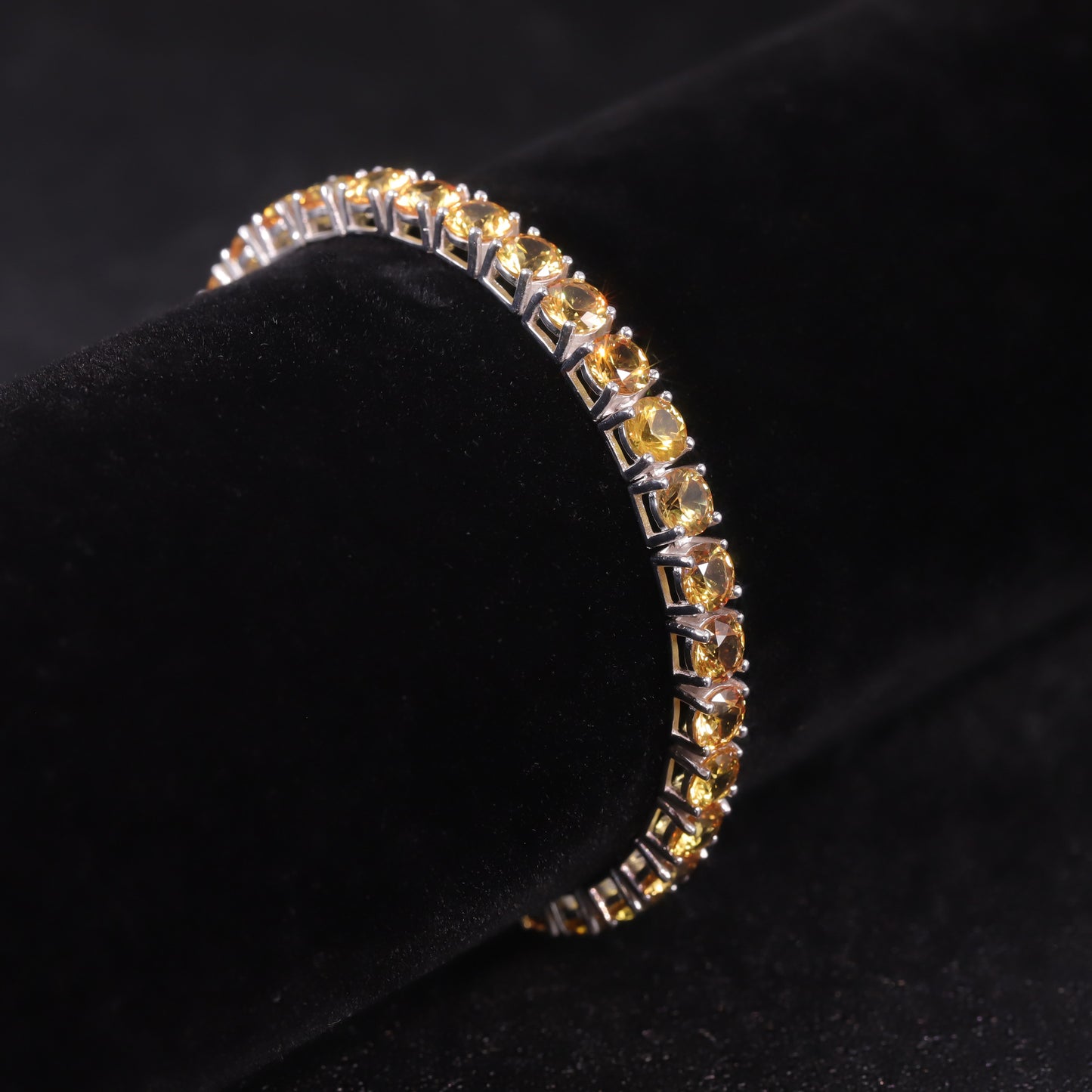 Luxurious Gemstone Bracelet3/4/5mm Tennis Chain Elegance s925Sterling Silver Inlaid Cultivated Sapphire Bracelet for Women