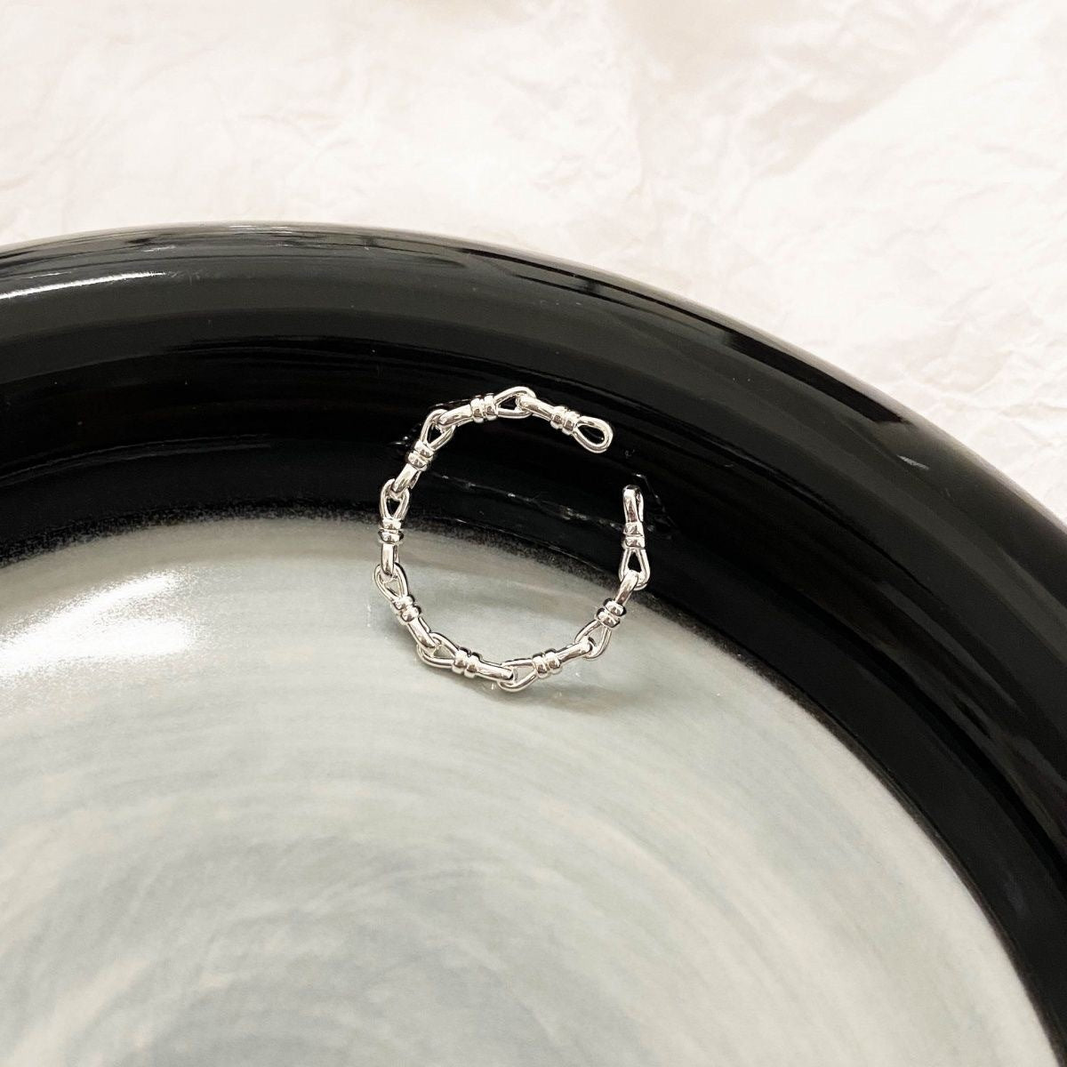 s925Silver Pearl Ring for Women, Niche Design, Simple Band Ring