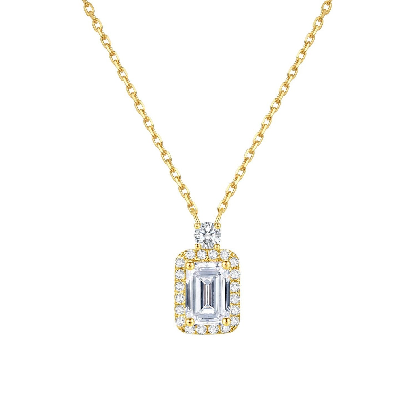 Personality0.5Carat14k Gold Necklace with Cultivated Diamonds k Gold and Platinum Clavicle Chain Gift for Girls