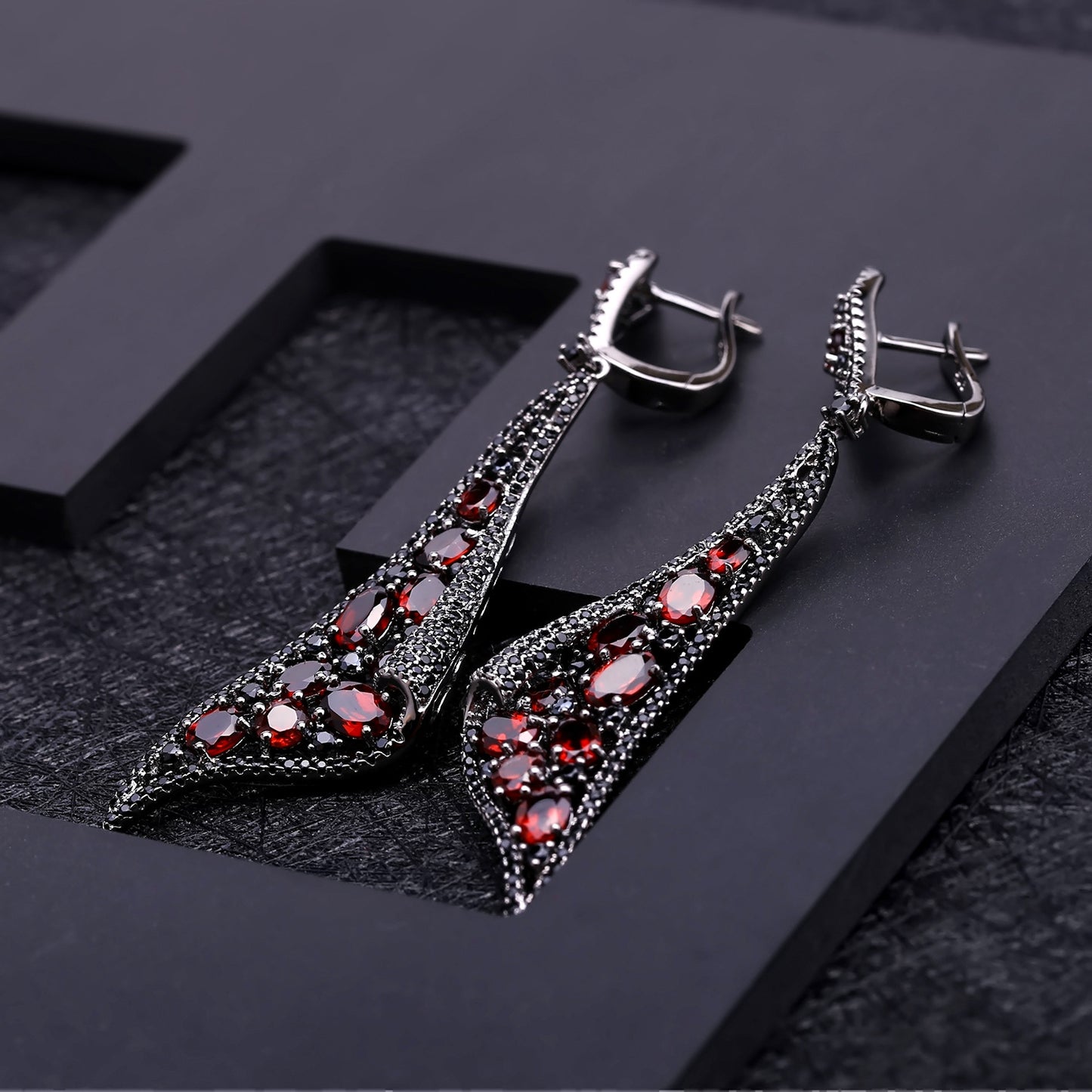 Designer Gemstone Long Earrings Luxurious Russian Vintage Jewelry s925Silver Natural Peridot Earrings