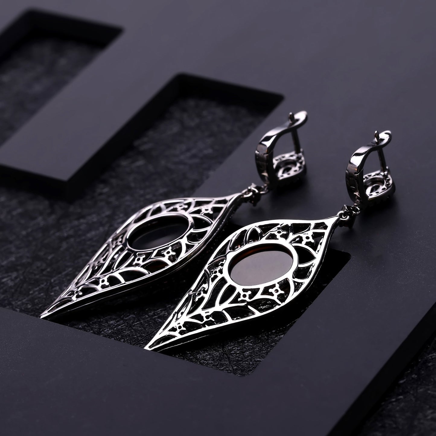 Italian Craft Designer Earrings Vintage Style Jewelry925Silver Natural Gemstone Citrine Earrings Drop Earrings