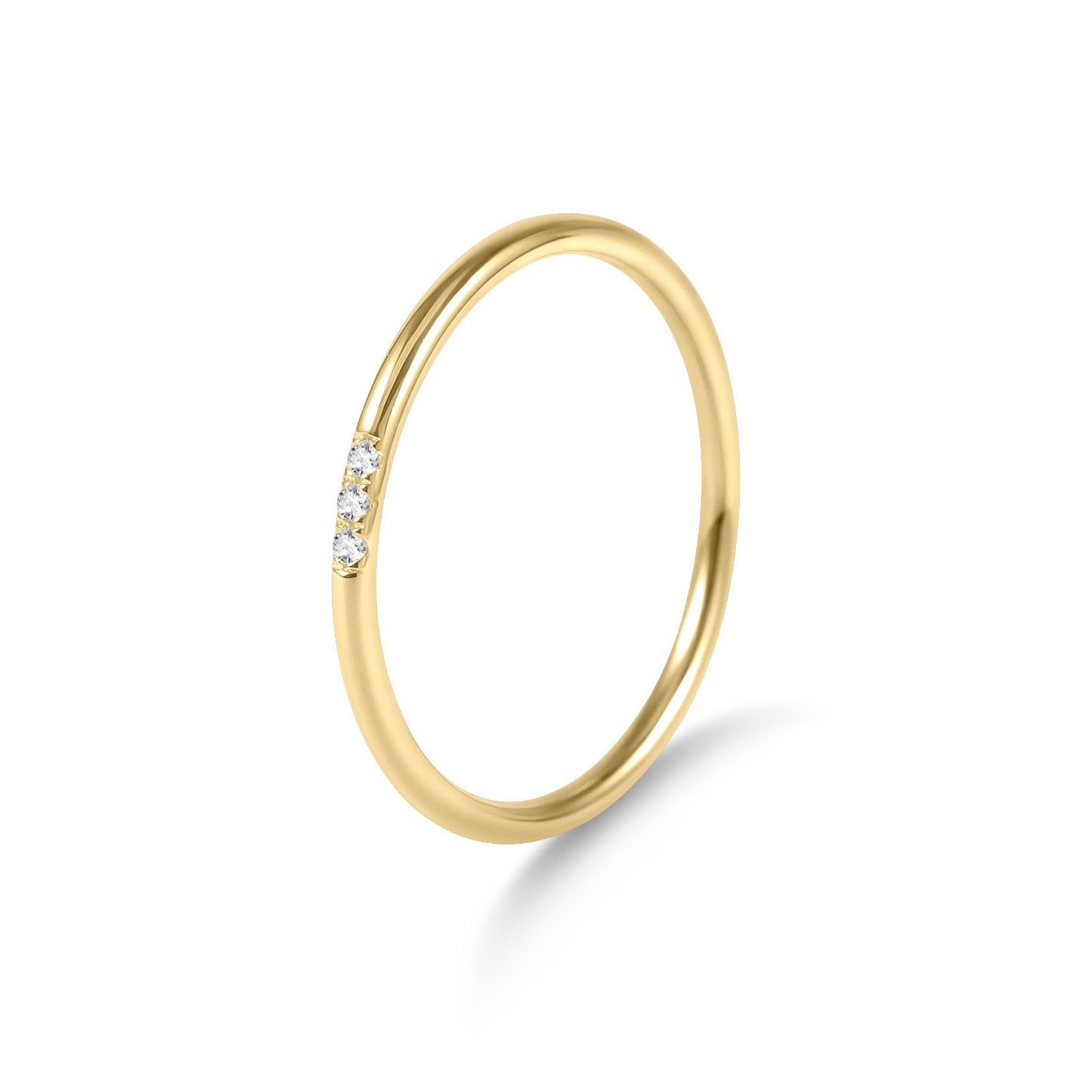 Minimalist Japanese and Korean Style s925Sterling Silver Moissanite Ring Thin Gold Dawn Series Small Ring TikTok