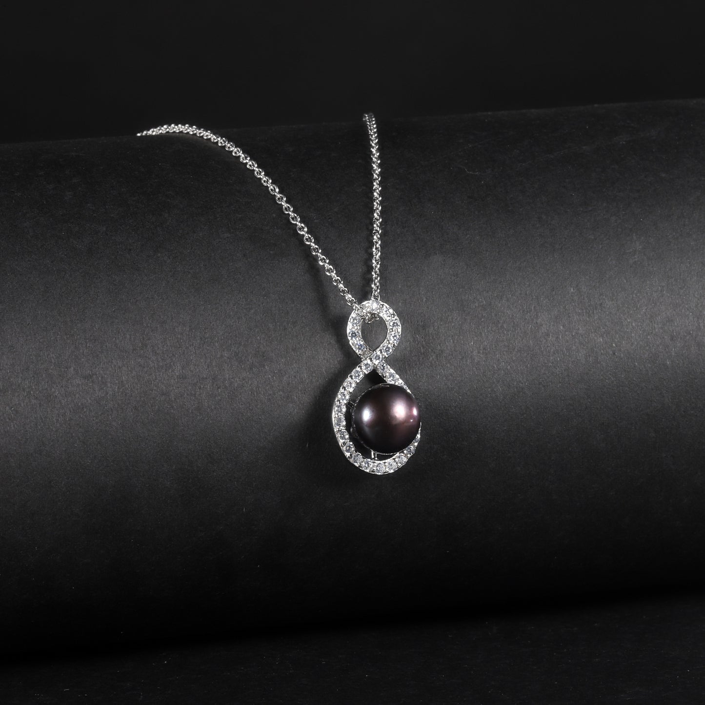 S925Silver Natural Freshwater Pearl Necklace Fashionable Light Luxury Personality Temperament Clavicle Chain Pure Silver Necklace Pendant