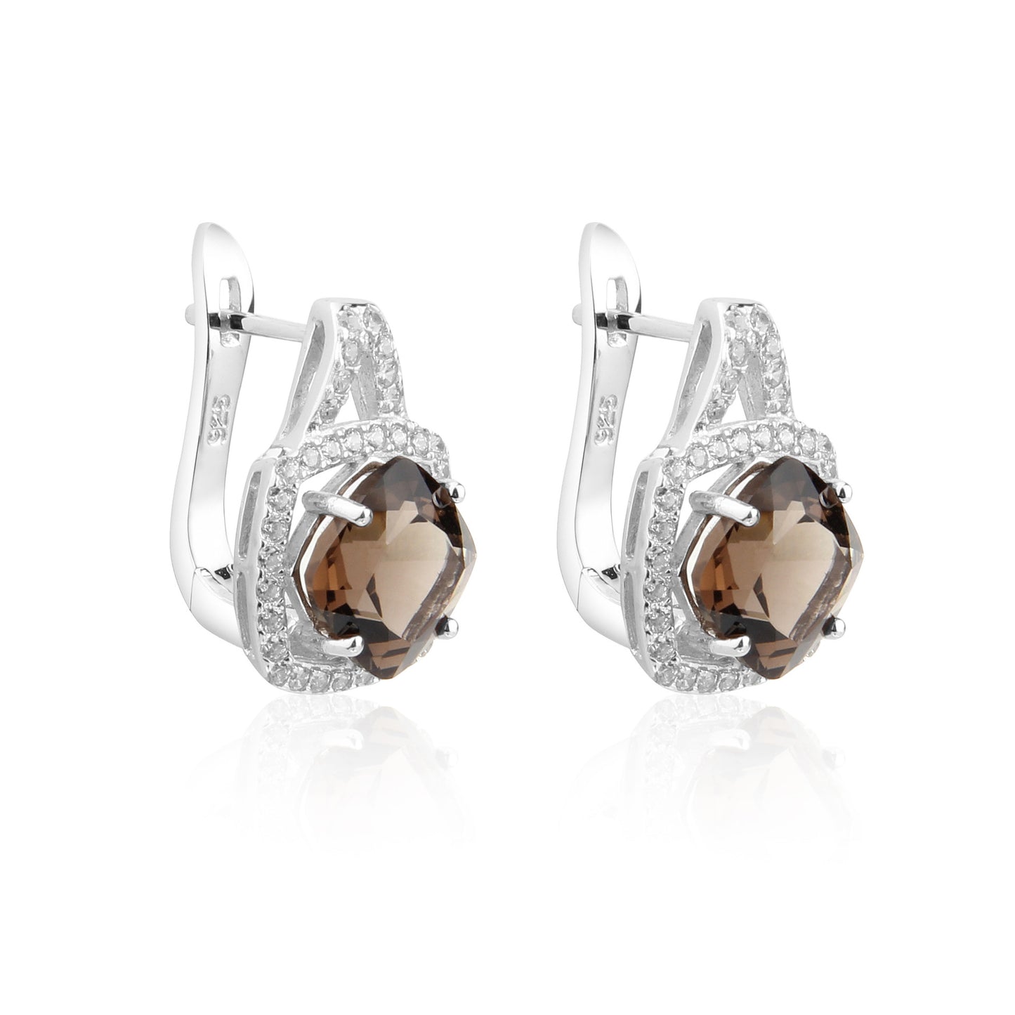 Stunning Elegant Natural Citrine Gemstone Ring Earrings Necklace S925Sterling Silver Jewelry Set