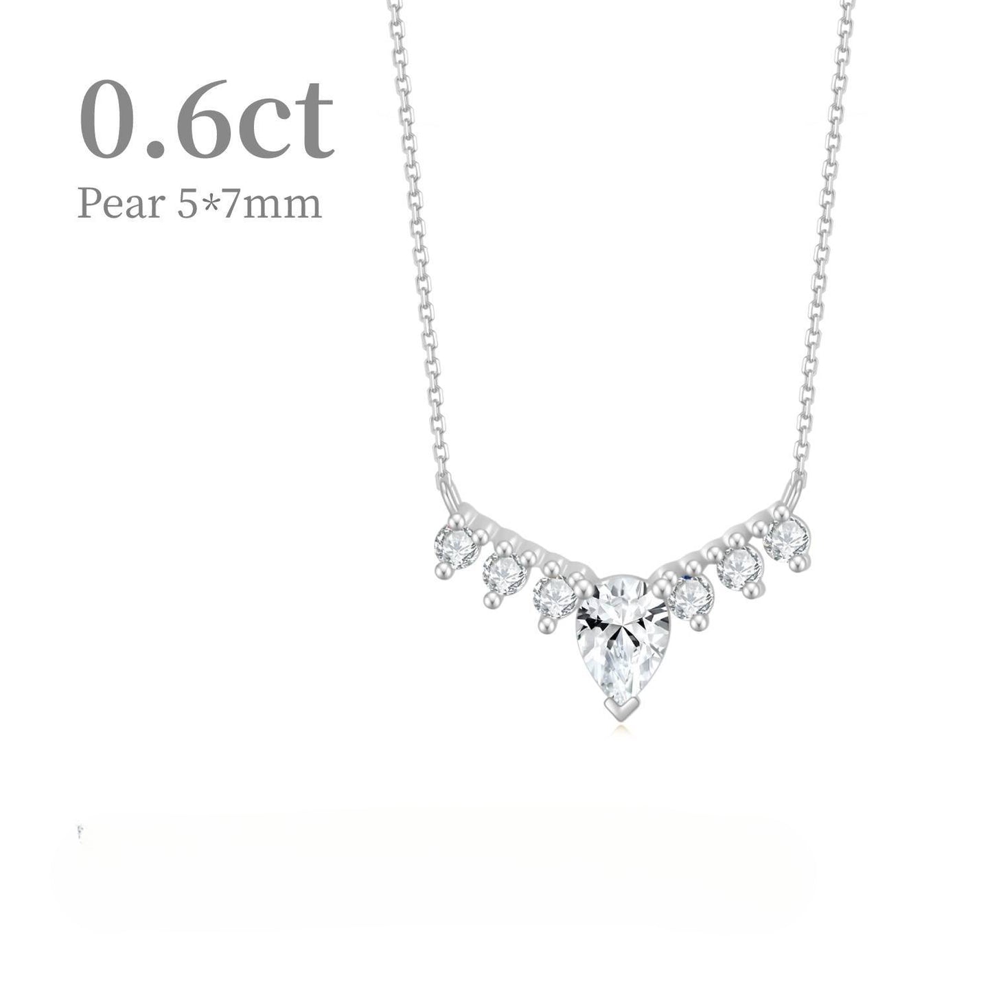 Moissanite Pendant Korean Style ins Elegant Collarbone Chain Full Body10/14/18k White Gold Rose Gold Yellow Gold Necklace