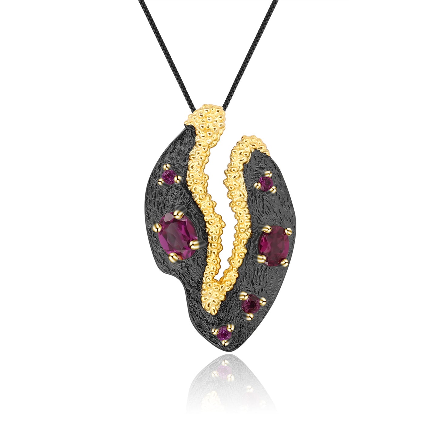 Italian Craft Designer Gemstone Pendant Vintage Style with a Sense of Sophistication925Silver Natural Gemstone Necklace Pendant