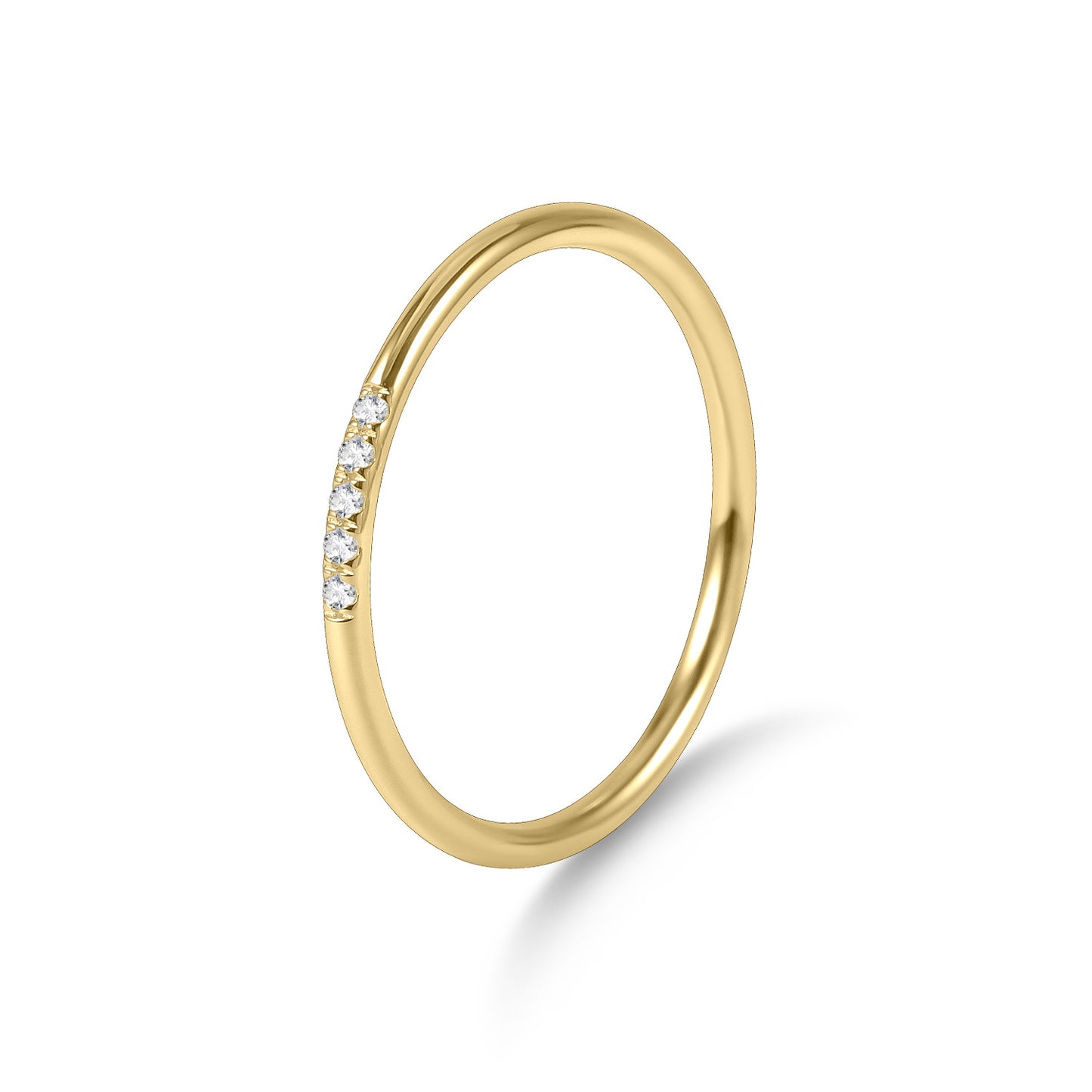 Minimalist Japanese and Korean Style s925Sterling Silver Moissanite Ring Thin Gold Dawn Series Small Ring TikTok