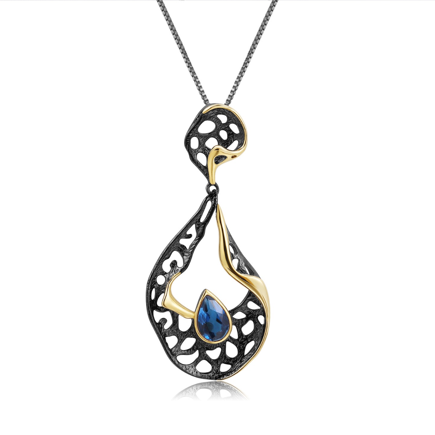 Italian Craft Designer Gemstone Pendant Retro High-End Sense925Silver Natural Amethyst Necklace Pendant