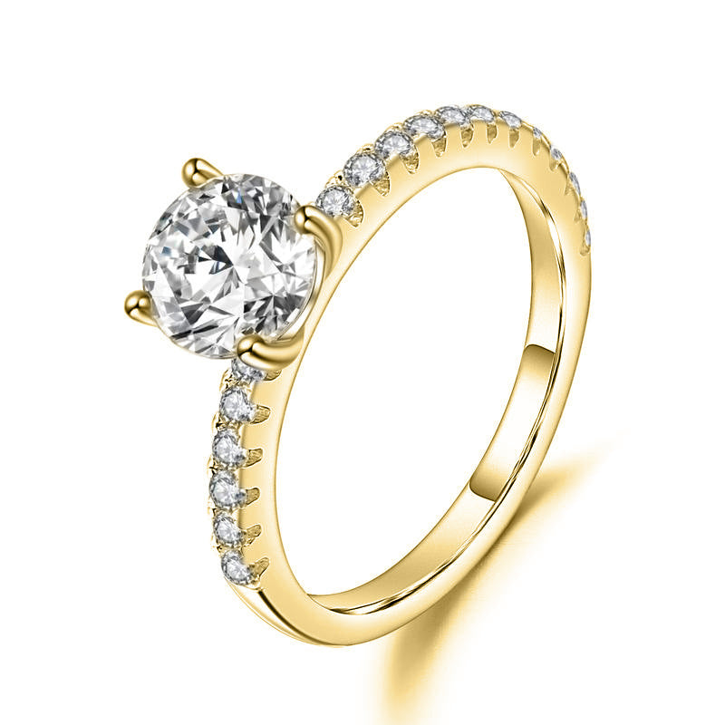 2Carat D Moissanite Luxury Unisex Wedding Ring Full Body9/10/14/18k White Gold Rose Gold Yellow Gold Ring