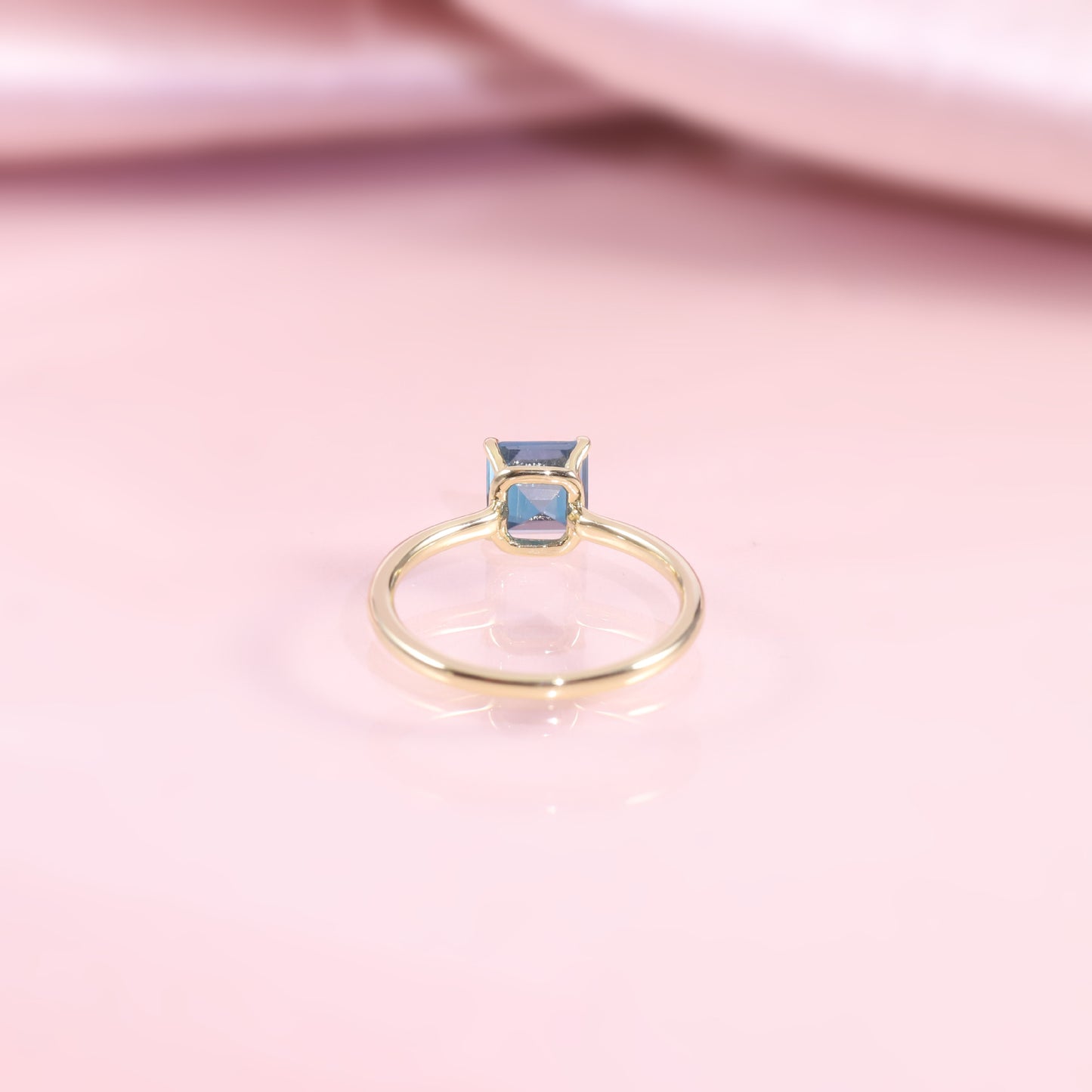 Advanced Sense1.25/3Carat Ring s925Sterling Silver Inlaid with Natural Topaz Large Main Stone Fresh Square Ring