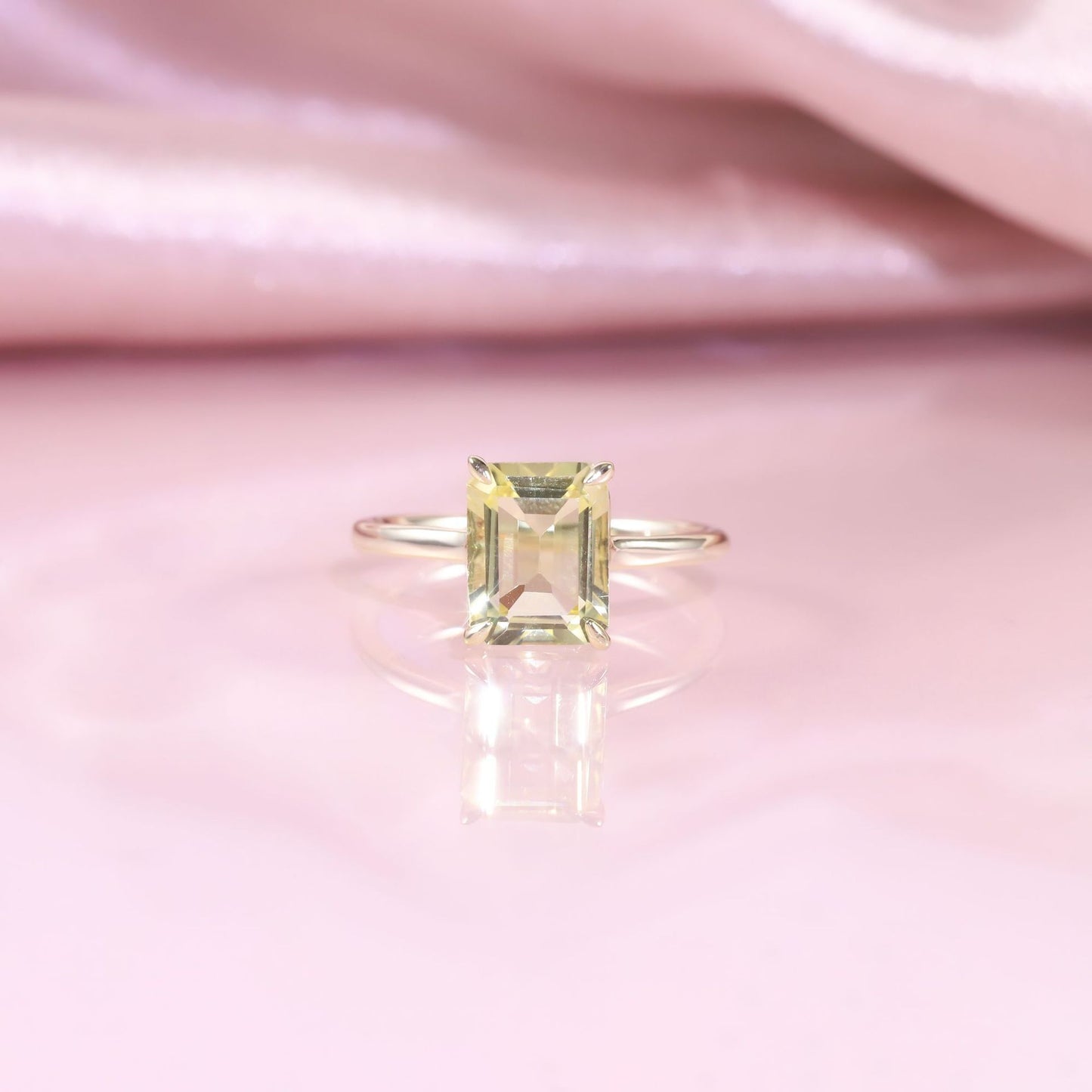Candy-colored Fresh Ring s925Sterling Silver Inlaid with Natural Colorful Gemstone Topaz2.5carat ring square