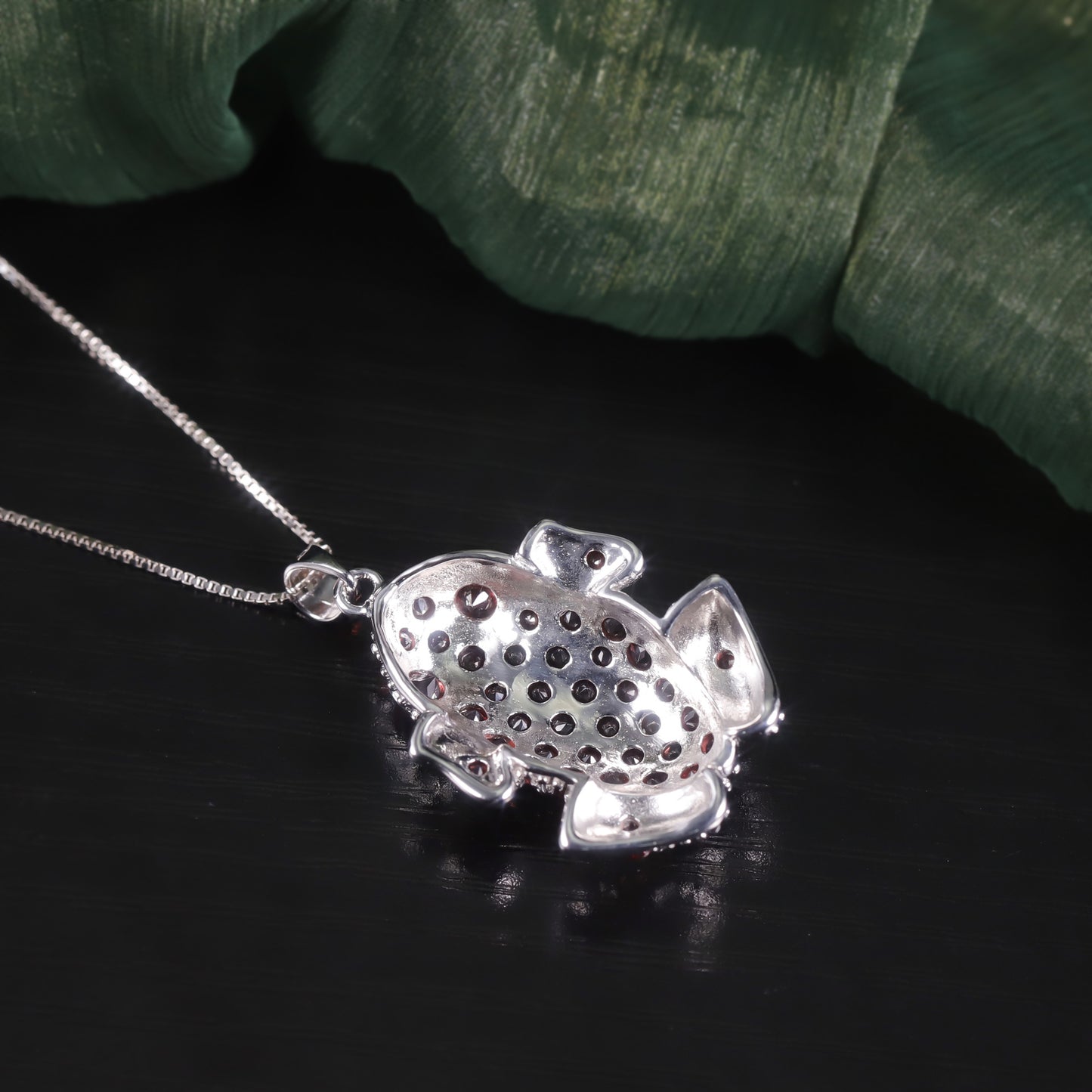 Natural Wind Animal Element Frog Pendant s925Sterling Silver Inlaid Natural Garnet Topaz Necklace Pendant