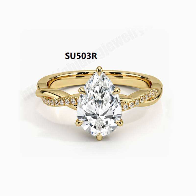 High-end rings s925Sterling Silver Inlaid with Moissanite D Color1Carat Wedding Ring Hot-Selling Ring