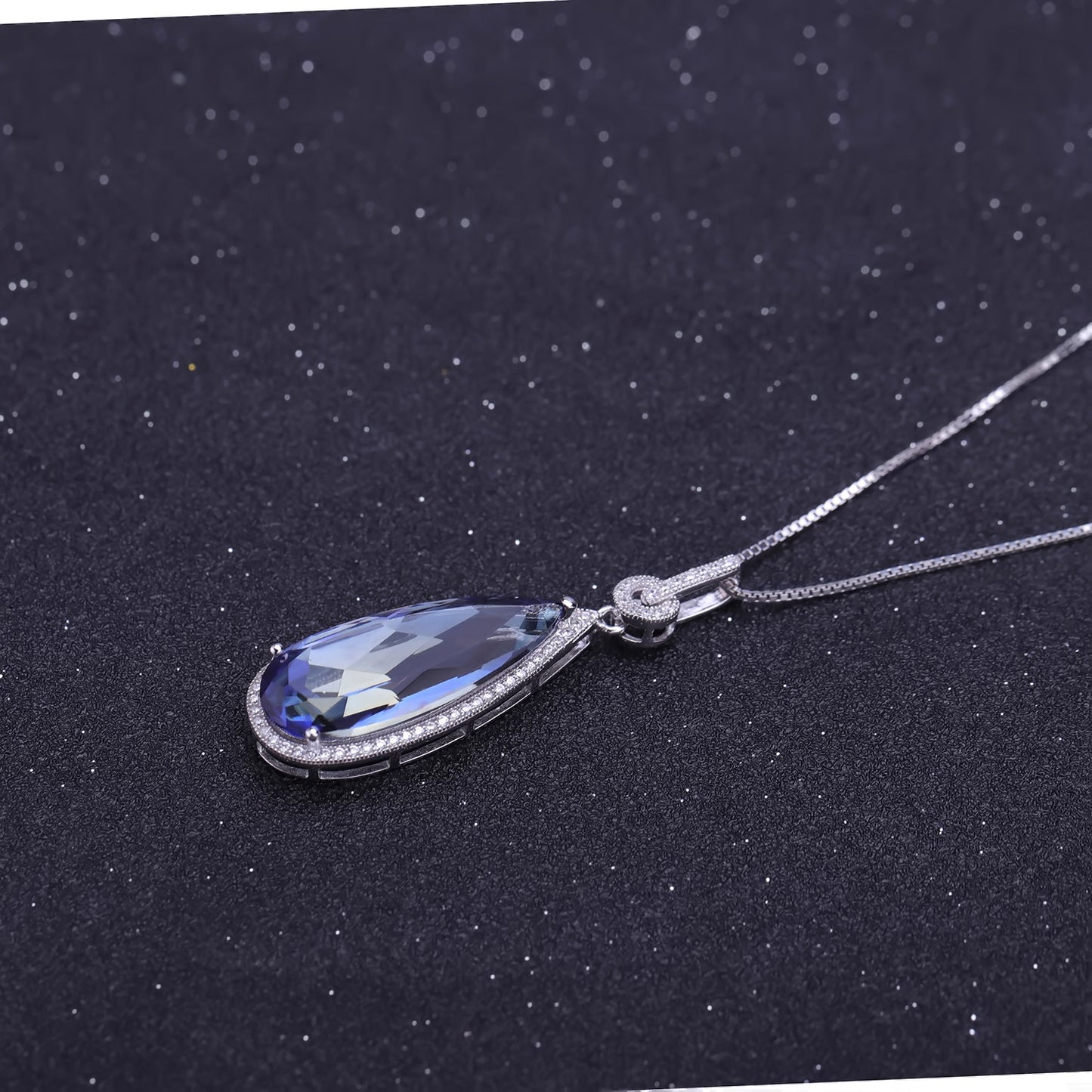 Luxury Jewelry Accessories Gemstone Sterling Silver Pendant Retro Temperament s925Silver Inlaid Crystal Necklace Pendant