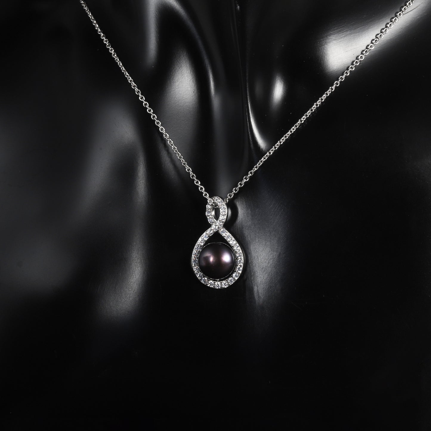 S925Silver Natural Freshwater Pearl Necklace Fashionable Light Luxury Personality Temperament Clavicle Chain Pure Silver Necklace Pendant
