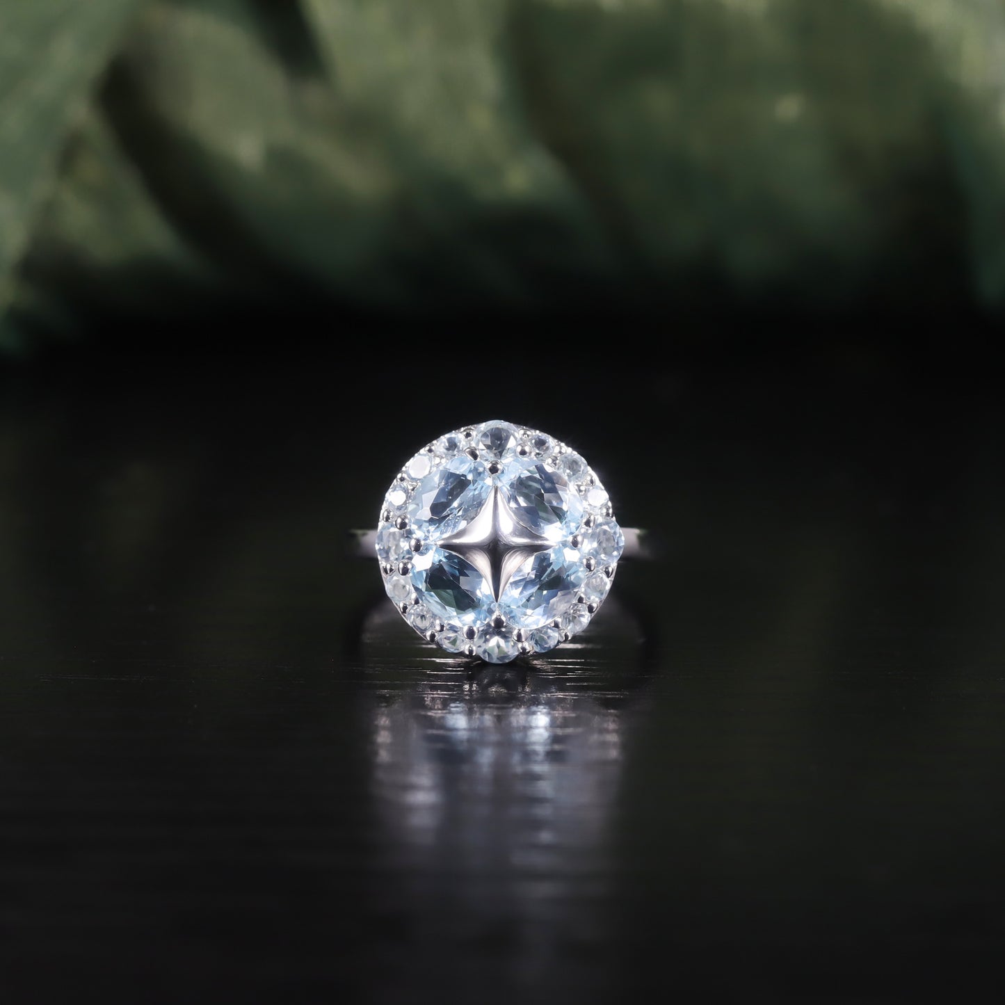 Unique Niche Rings s925Sterling Silver Gemstone Ring Natural Topaz Ring New Style