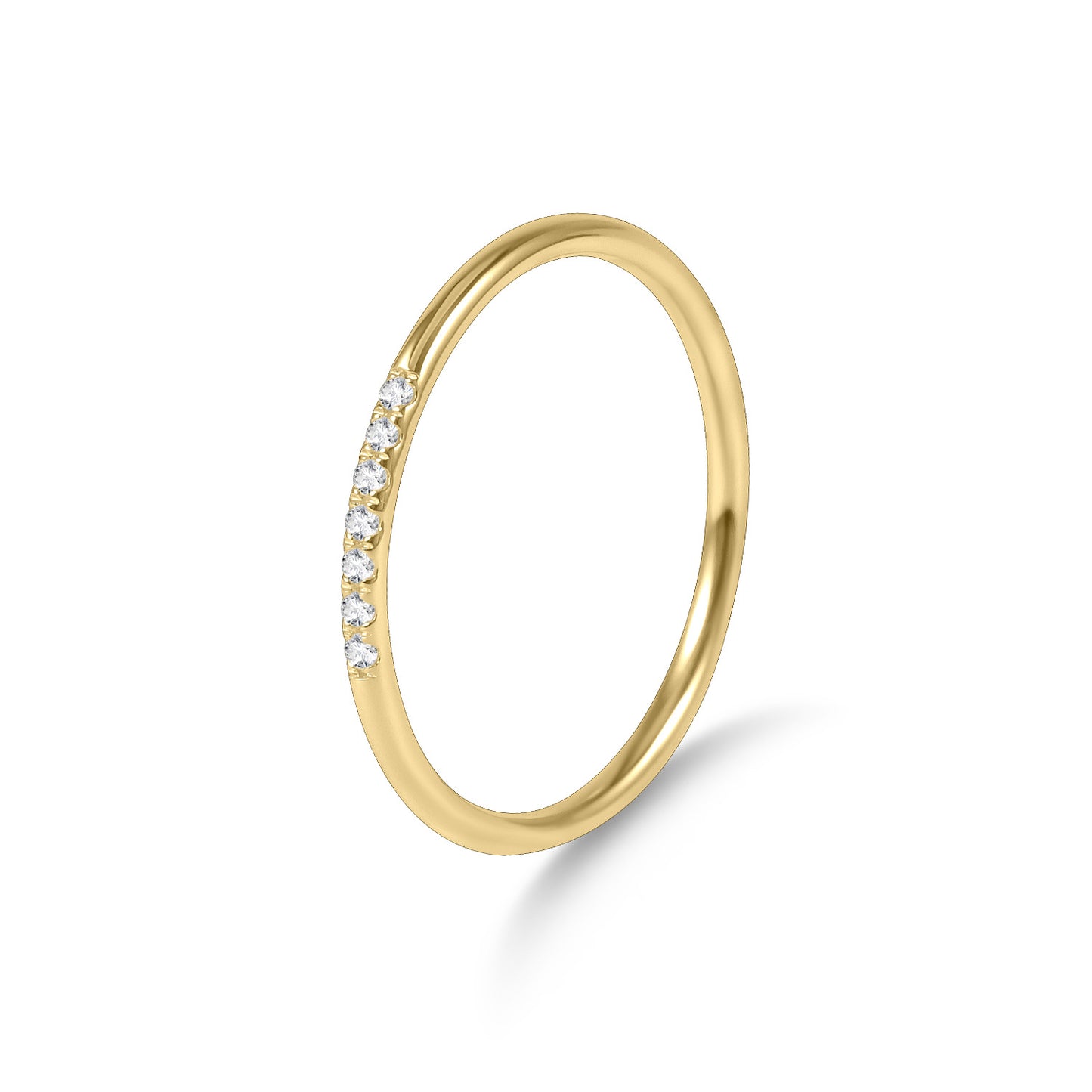 Minimalist Japanese and Korean Style s925Sterling Silver Moissanite Ring Thin Gold Dawn Series Small Ring TikTok