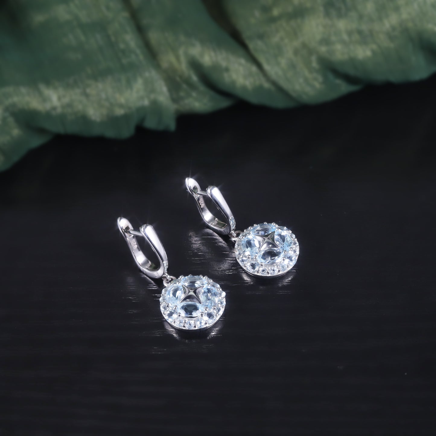 Natural Style Leaf Branch Earrings S925Sterling Silver Inlaid Natural Garnet Niche Design Earrings New Style
