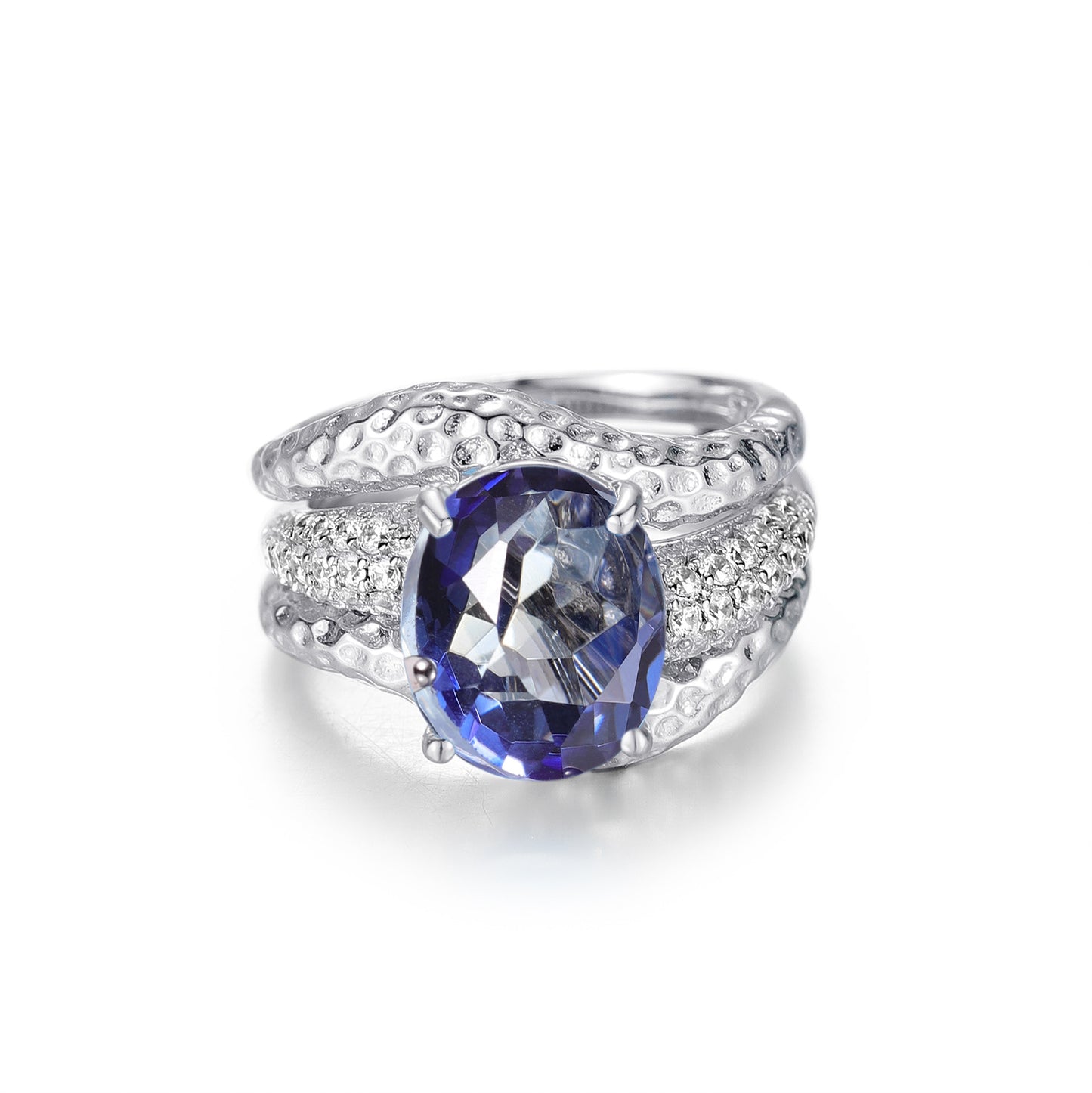 Freshwater Pearl Red Agate Sea Blue Chalcedony Crystal Ring s925Sterling Silver High-End Design Gemstone Ring for Men and Women