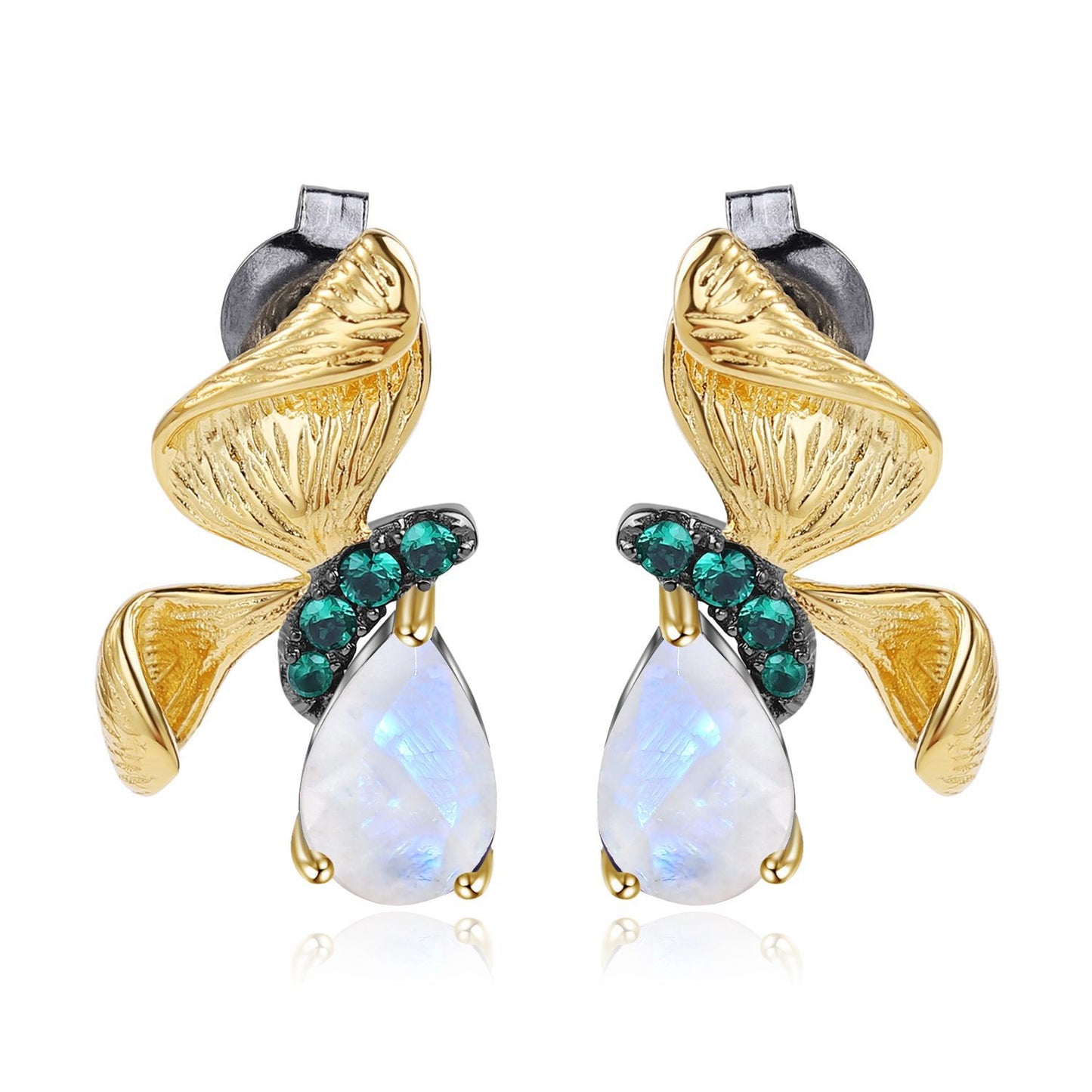 Secret Garden Designer Butterfly Earrings Natural Wind s925Silver Natural Gemstone Amethyst Earrings Drop Earrings
