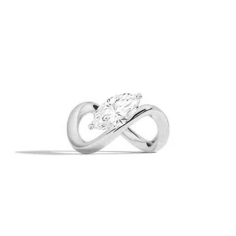 Endless Popular Wedding Rings s925Sterling Silver Ring Round Irregular Shape2Carat D Colorful Moissanite Ring