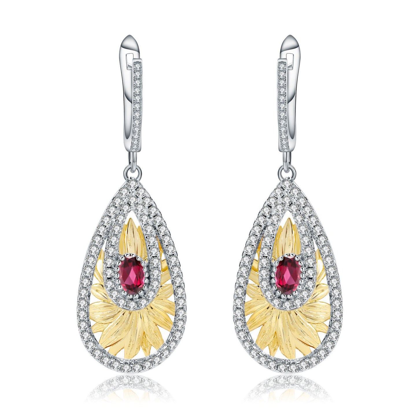 Italian Craft Jewelry Designer Earrings Natural Style Design925Silver Natural Olive Gemstone Earrings
