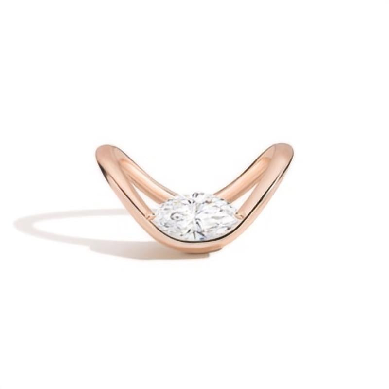 V Shape s925Sterling Silver Ring with Large Main Stone Wedding Band Customizable2Carat Moissanite Ring2025