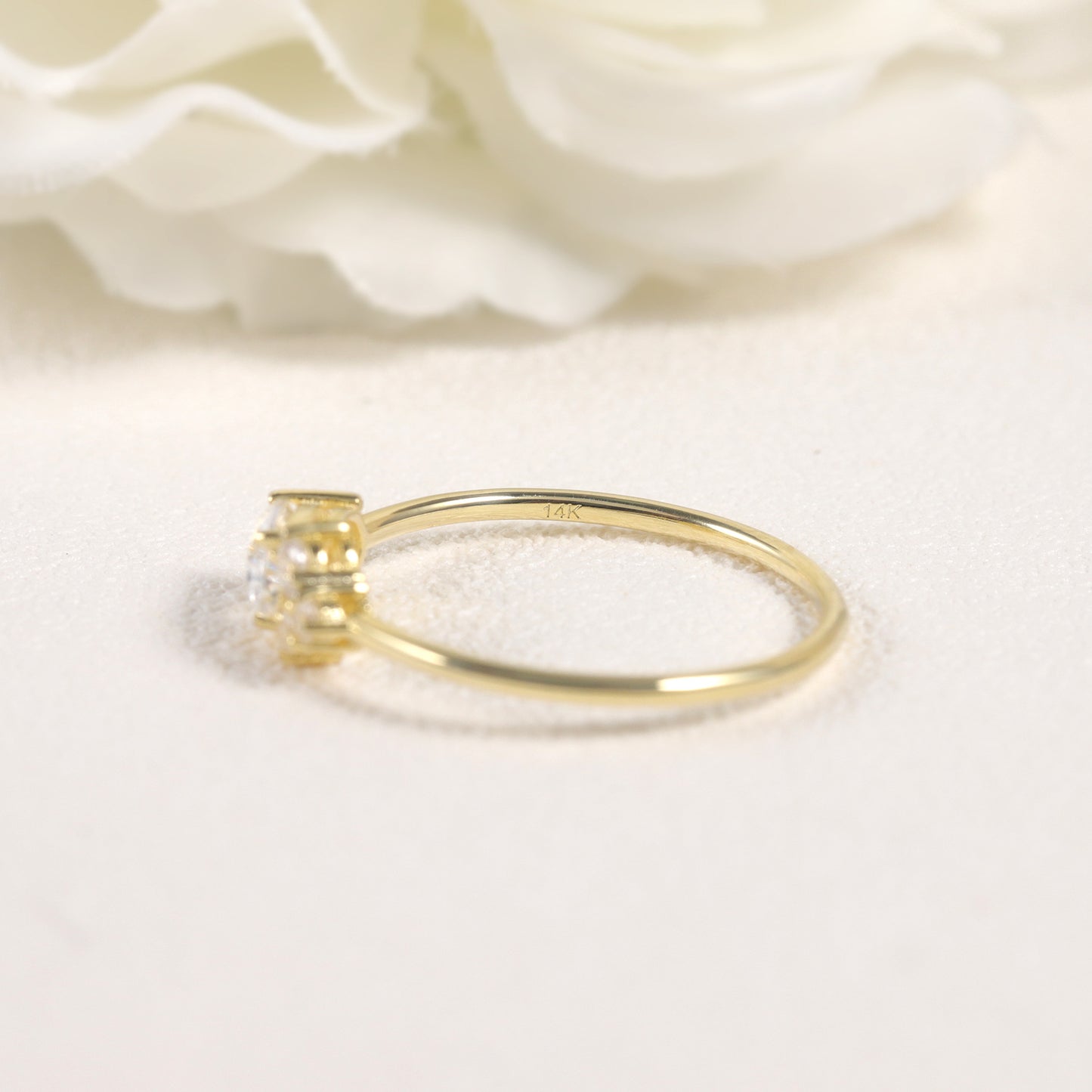 Index finger ring s925Sterling Silver Moissanite Gold Dawn Series Small Ring Gift for Women Hot Sale