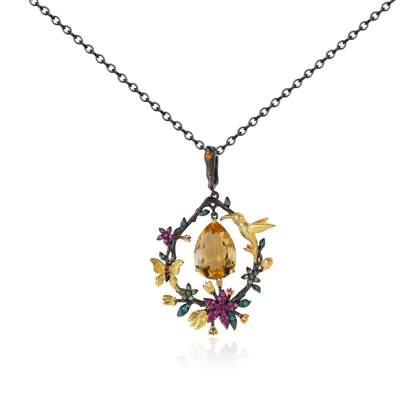 Springtime Joy Pendant925Silver Natural Gemstone Necklace with a Fresh and Natural Design for Women ins Wind