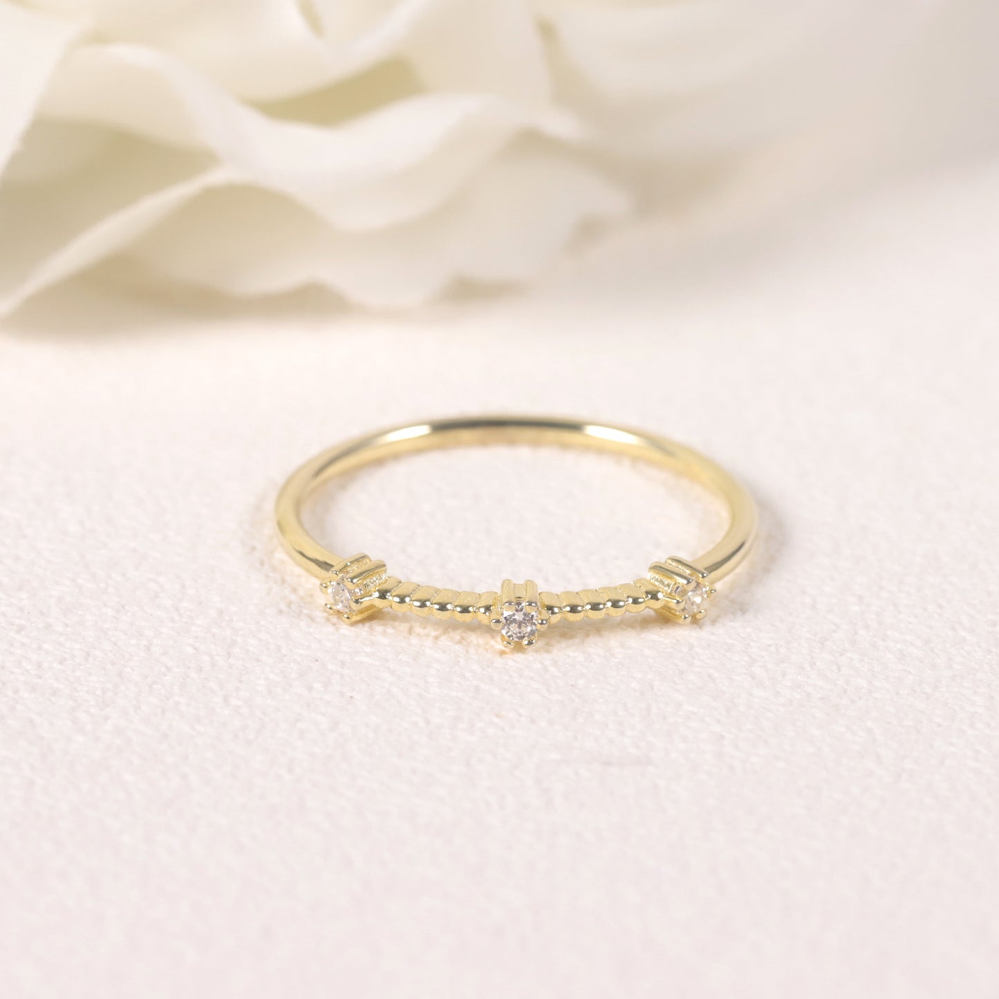 Golden Dawn Series Ring Daily Commute Versatile Accessory s925Sterling Silver Moissanite Ring