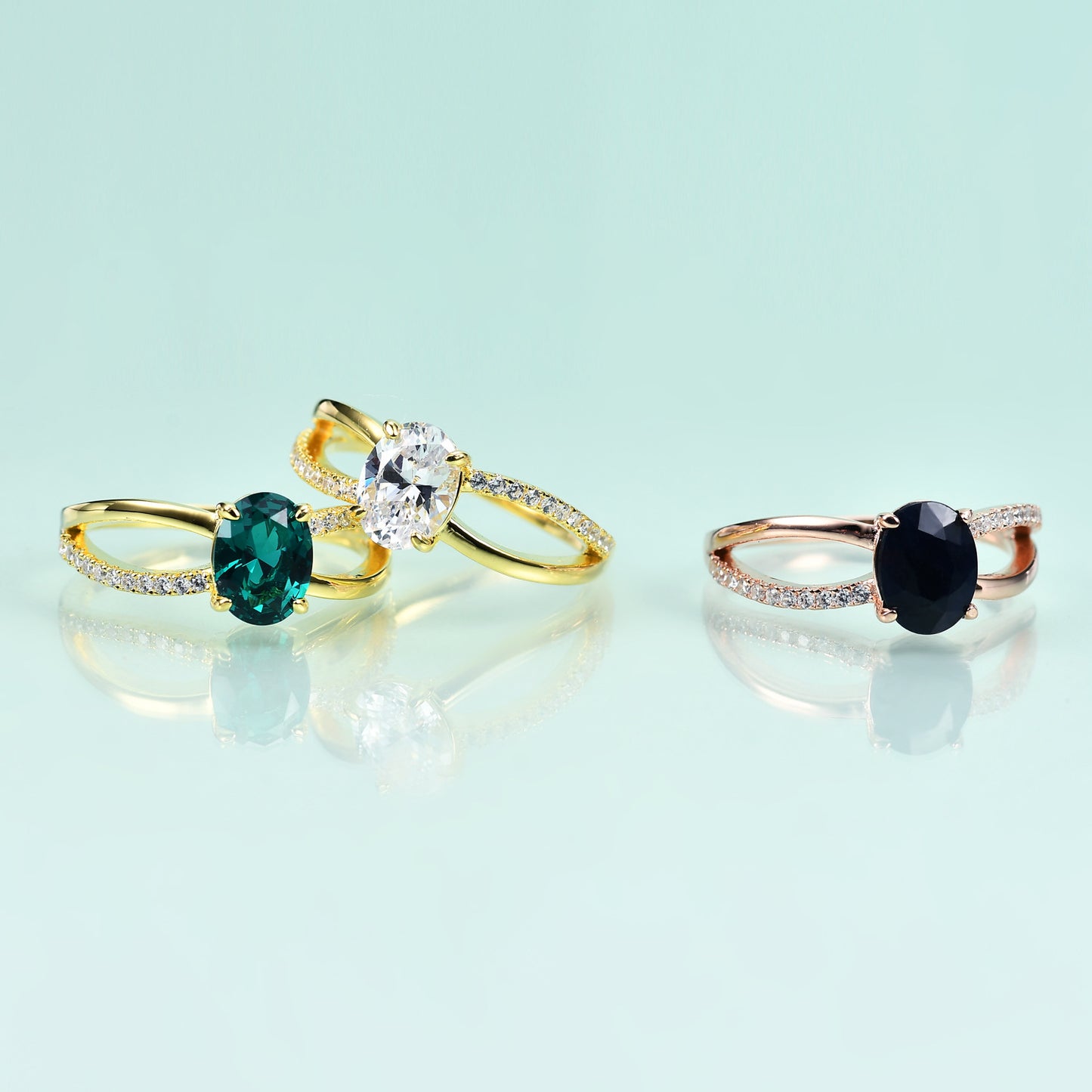 S925Sterling Silver Inlaid Emerald Nano Ring High-end Luxury Fashionable Colorful Gemstone Ring