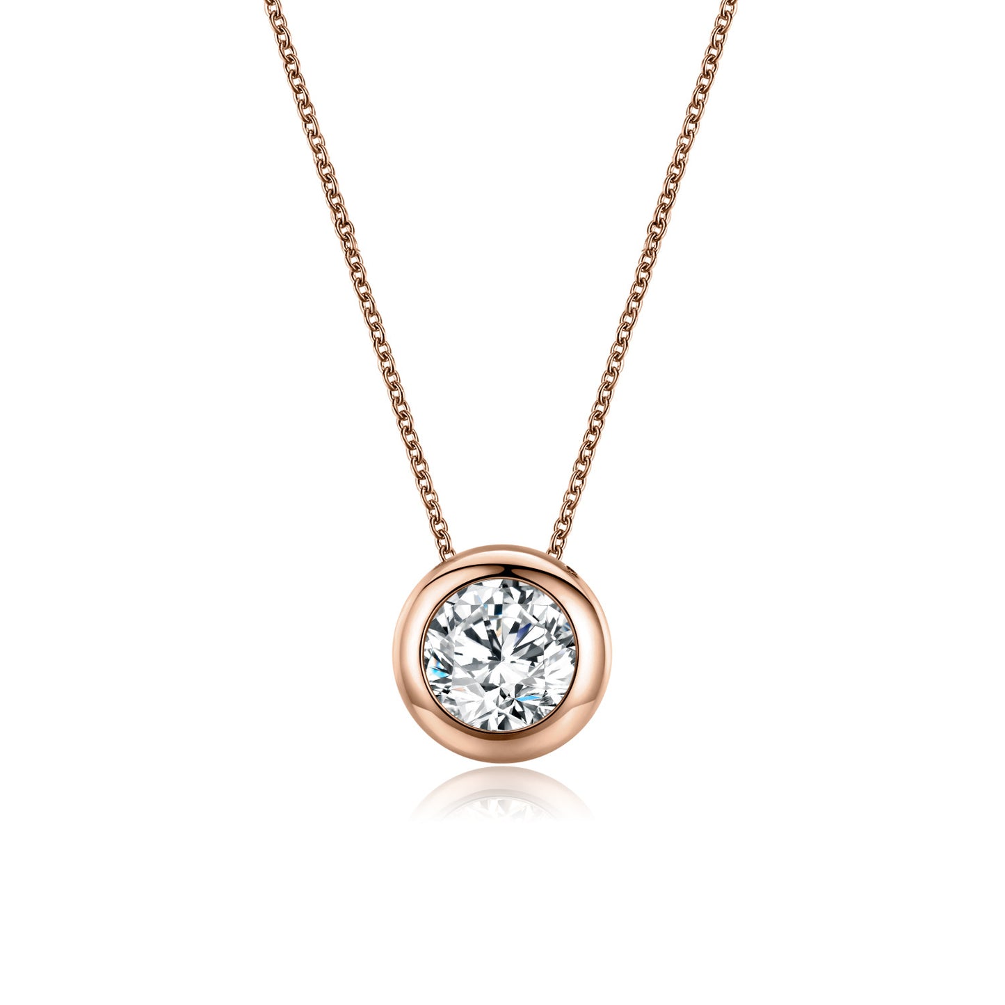 Bubble Necklace Elegant Clavicle Chain Moissanite Pendant9/10/14/18k White Gold Rose Gold Yellow Gold Necklace