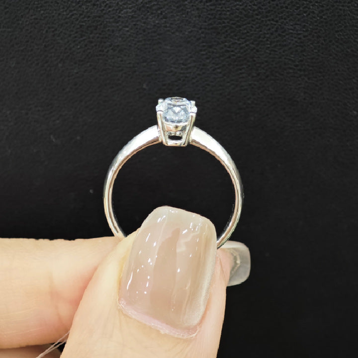 Authentic18k Gold Inlaid Cultivated Diamond Ring k Gold Engagement Ring1Carat Oval Genuine Diamond Gold Ring Single Diamond