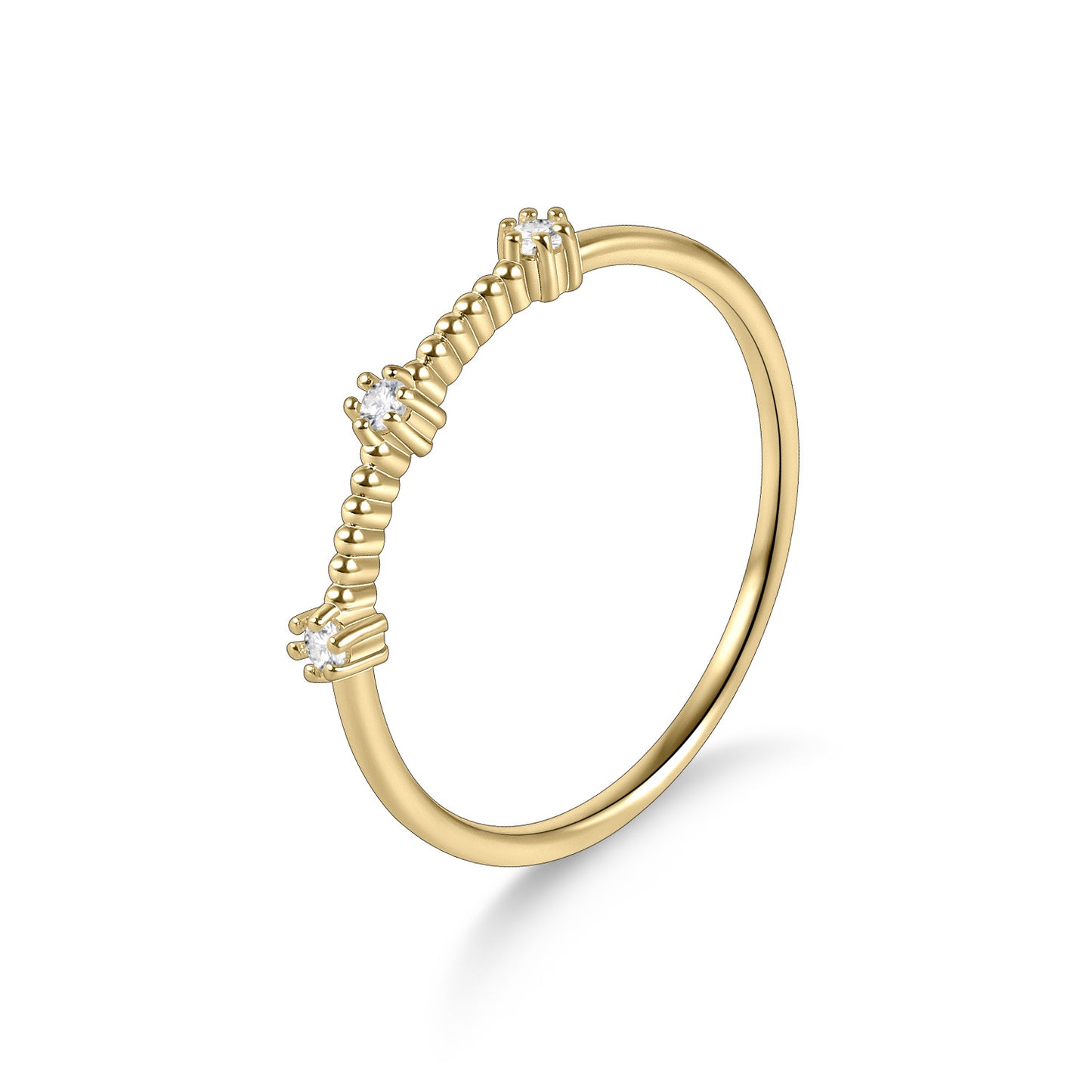Golden Dawn Series Ring Daily Commute Versatile Accessory s925Sterling Silver Moissanite Ring