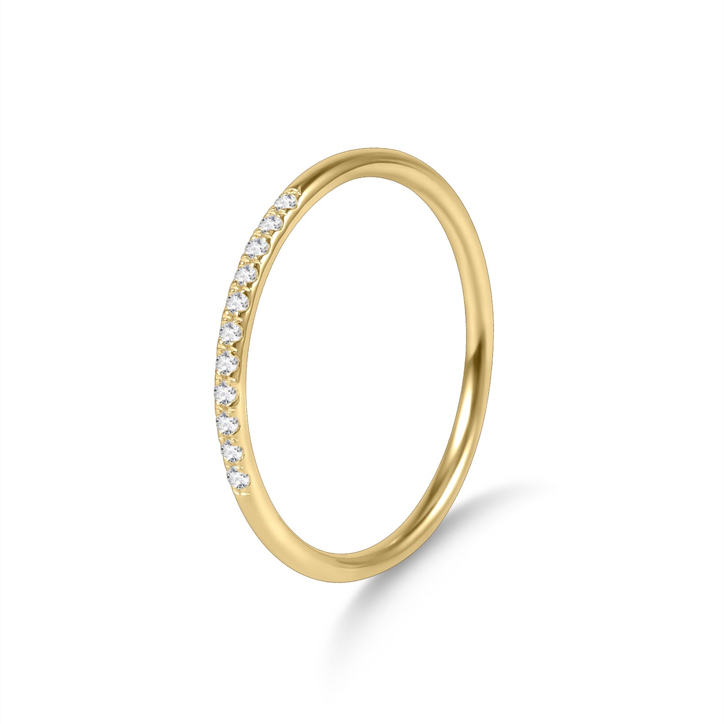 Minimalist Japanese and Korean Style s925Sterling Silver Moissanite Ring Thin Gold Dawn Series Small Ring TikTok