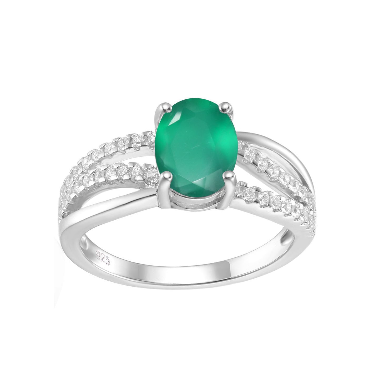 Manufacturer In-Stock Natural Stone Ring for Women Fashion Temperament s925Silver Inlaid Colorful Gemstone Crystal Ring