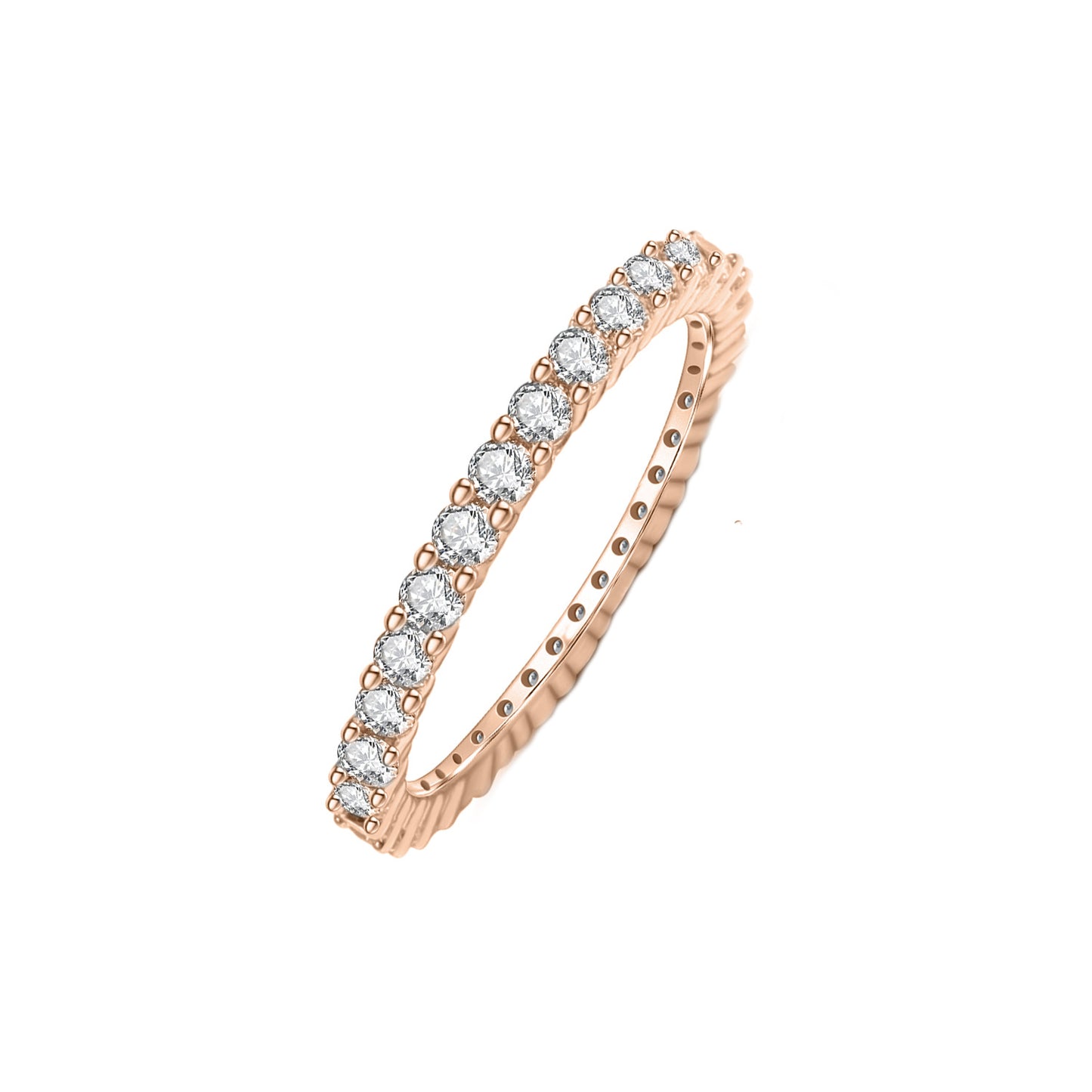 Whole Body9/10/14/18k Platinum Rose Gold Yellow Gold D Colorful Moissanite Stackable Rings Simple High-End Feel Rings