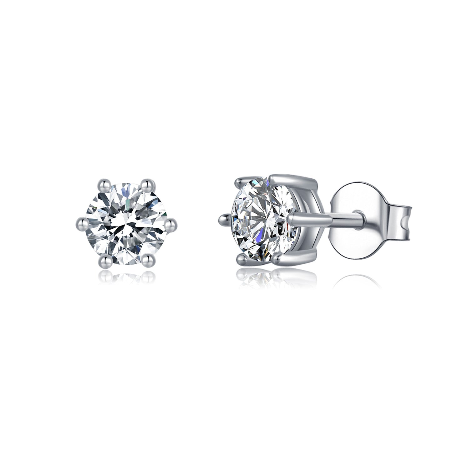10k Gold Jewelry Set Classic Simple Earrings Moissanite Ring9/14/18k White Gold Rose Gold Necklace