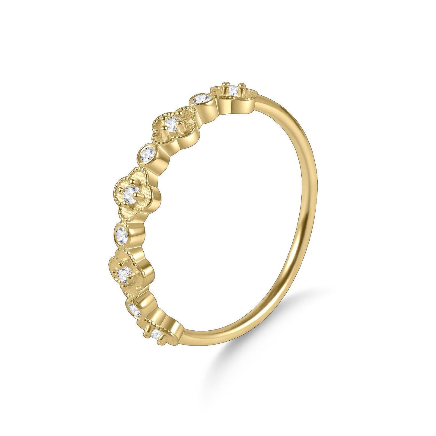 Golden Dawn Series Small Ring s925Sterling Silver Moissanite Inlaid Jewelry for Women, Niche Design Ring, TikTok Hot Item