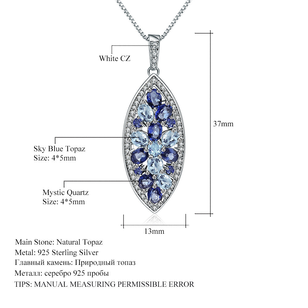 Luxurious High-End Natural Amethyst Pendant Fashionable Design s925Sterling Silver Gemstone Necklace Pendant