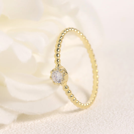 Single Diamond String Ring s925Sterling Silver Inlaid Moissanite Golden Dawn Series Ring Antique Silver Jewelry Bracelet
