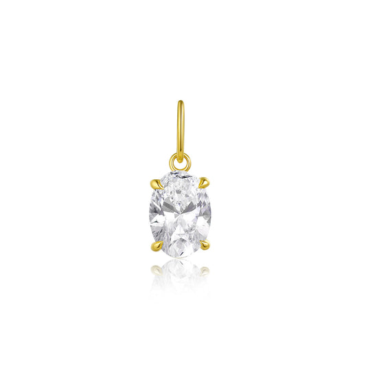 Minimalist Style Irregular Shape18k Lab-grown Diamond Pendant0.5Carat Diamond Gold Necklace Single Diamond Couple Gift