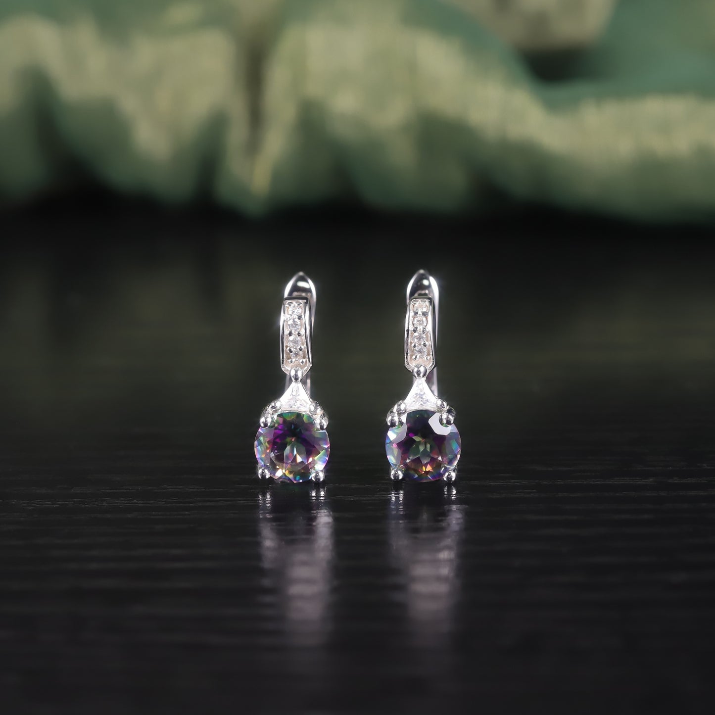 Cool Colorful Crystal Earrings s925Sterling Silver Small Earrings2024Autumn Winter New Earrings In Stock Wholesale