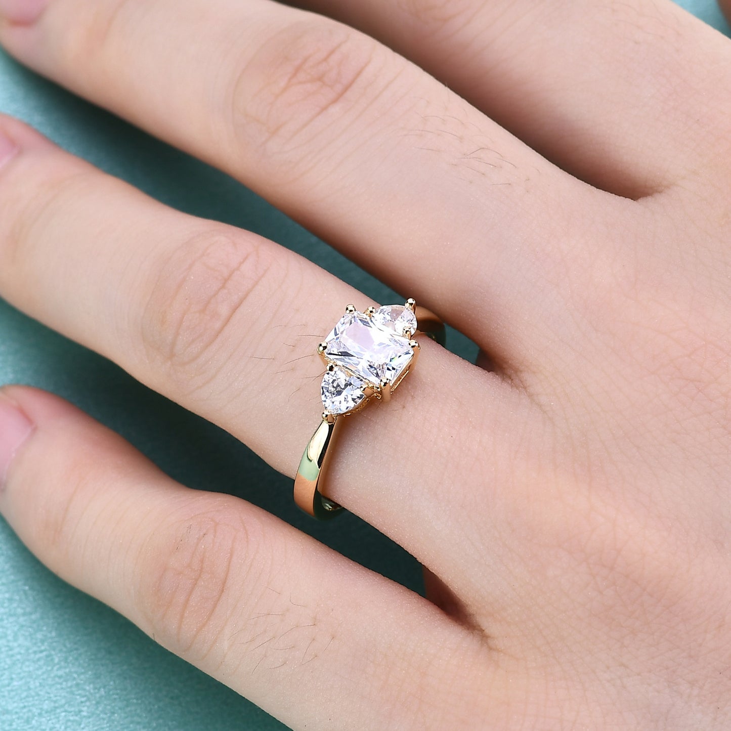 Minimalist Fashion Full Body10/14/18k White Gold Rose Gold Yellow Gold Ring1Carat D Colorful Moissanite Wedding Ring