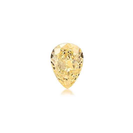 Spot Goods IGI Yellow Diamond Water Drops1Carat18K Pear-Shaped Colorful Lab-Grown Diamond Loose Diamond CVD