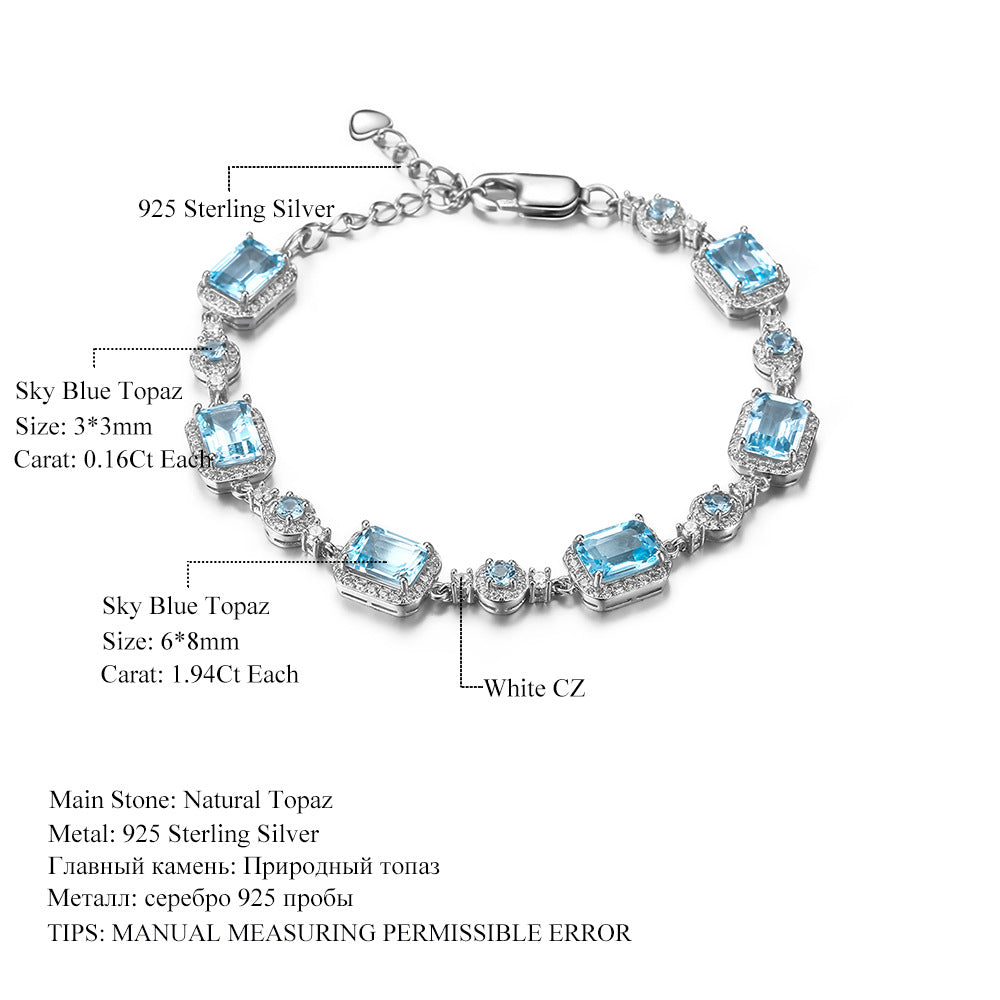 Design Sense Luxurious Natural Amethyst Bracelet1.9Unique Personality s925Sterling Silver Gemstone Bracelet