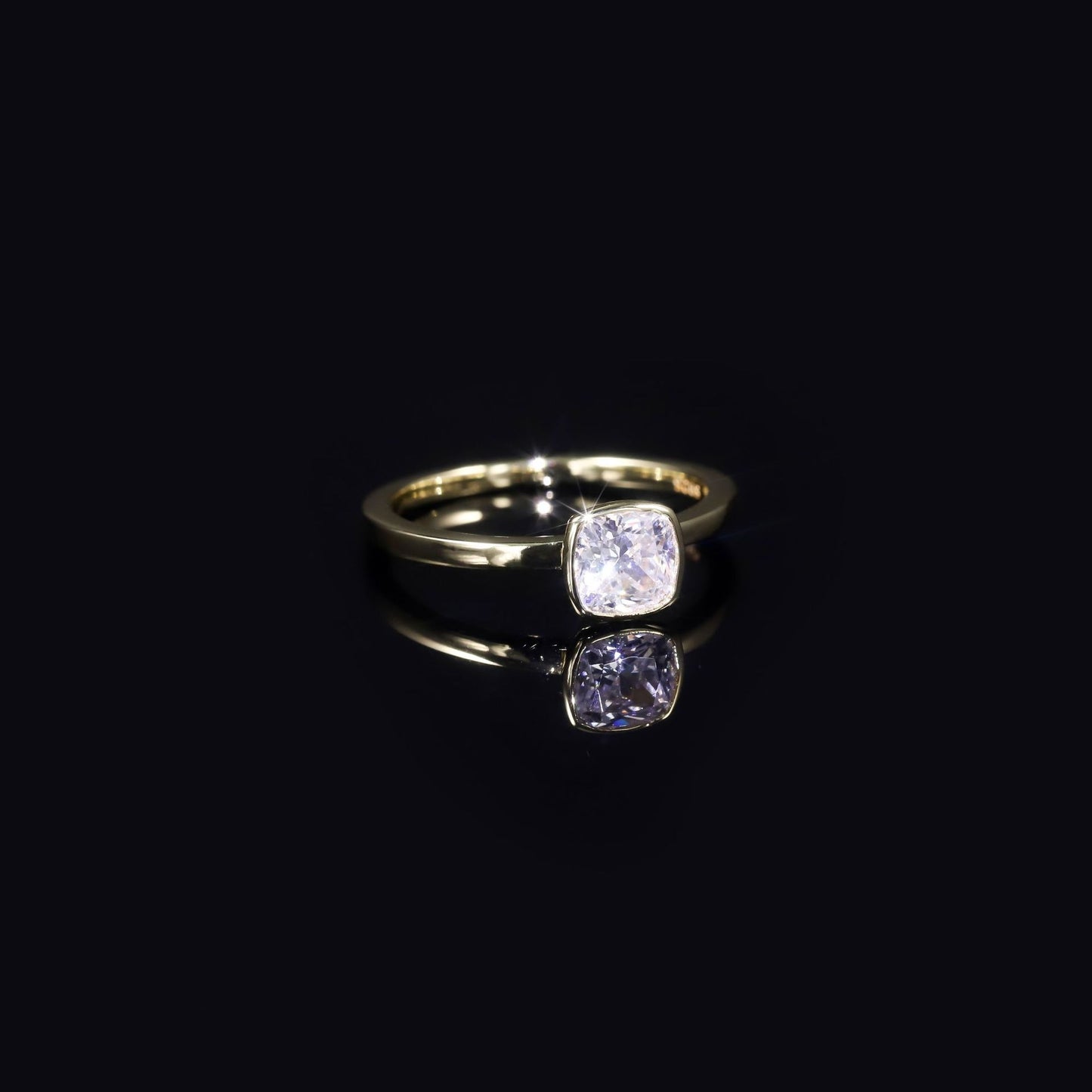 All-Matching14k Gold0.8Carat Diamond Ring9/10/18k Gold Ring Setting Fat Square Cultivated Diamond Platinum Wedding Ring