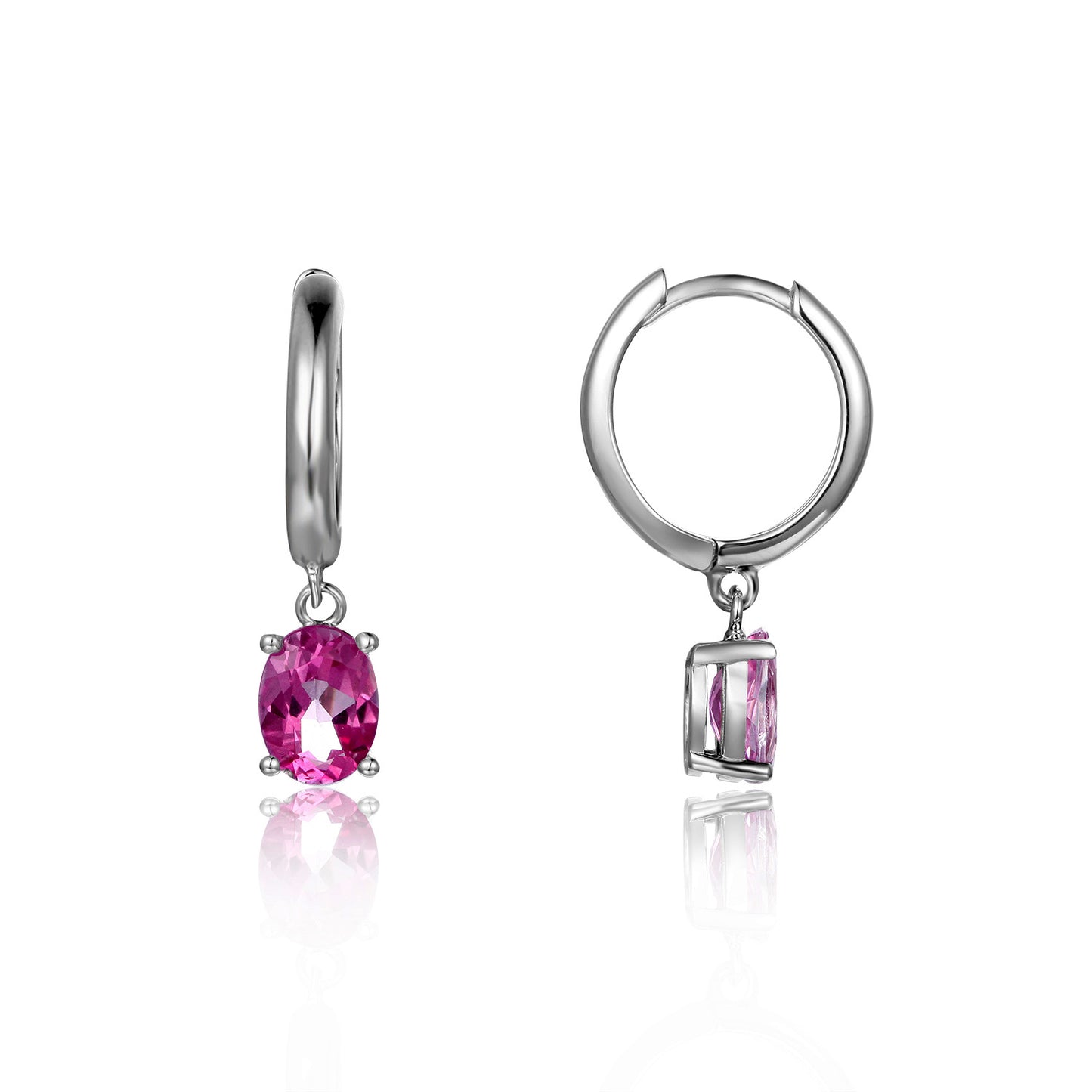 Minimalist Luxury Natural Gemstone Earrings Fashionable Personality s925Silver Inlaid Topaz Earrings Studs
