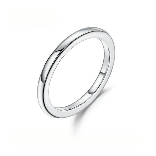 Minimalist Cool Style Plain Ring Full Body9/10/14/18k White Gold Rose Gold Yellow Gold Ring for Men and Women